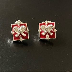 Red Present Earrings